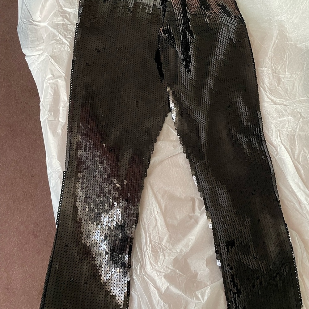 NWOT EXPRESS BLACK SUPER HIGH WAISTED SEQUIN LEGGINGS